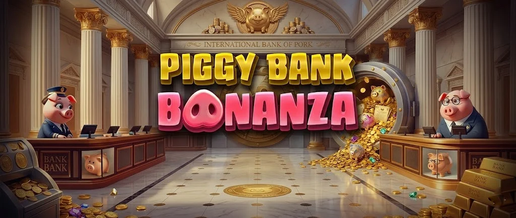 Piggy Bank Bonanza Pokie Banner